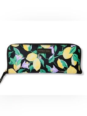 Victoria's Secret Black Lemon & Floral foldable tote bag